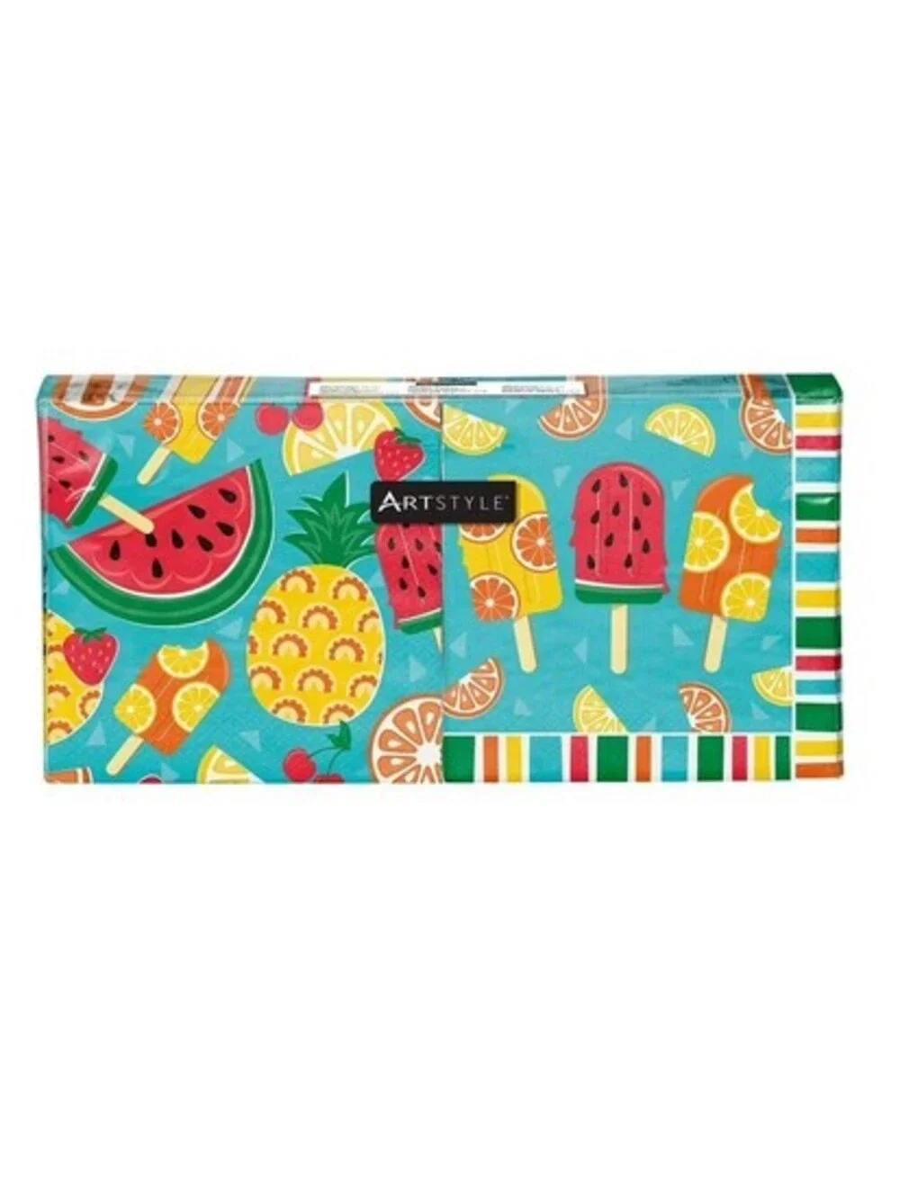 200-Count 3-Ply Printed Disposable Paper Napkin Pack in Tasty Fruit
